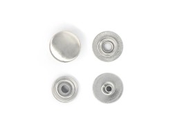 Lot de 5 boutons pression fort Line 20 – 13 mm - NICKELÉ - Cuir en Stock