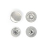 Lot de 5 boutons pression fort Line 20 – 13 mm - NICKELÉ - Cuir en Stock