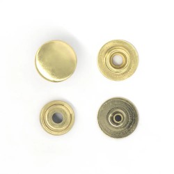 Lot de 5 boutons pression fort Line 20 – 13 mm - LAITONNÉ - Cuir en Stock