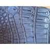 Peau de cuir de crocodile bleu marine mat - Cuir en stock
