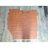 Peau de cuir de crocodile bleu marine mat - Cuir en stock