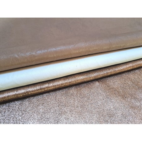 Lot de 3 peaux de cuir stretch - Cuir en Stock