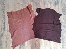 Lot de 2 peaux uniques - Cuir de mouton et d'agneau -K- Cuir en Stock