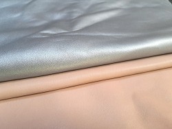 Lot de 2 peaux uniques - Cuir d'agneau et de mouton -L - Cuir en Stock