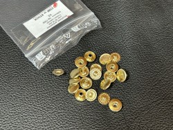 Lot de 5 boutons pression Line 16 – 10 mm - laitonné - Cuir en Stock