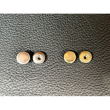 Lot de 5 boutons pression Line 16 – 10 mm - laitonné - Cuir en Stock