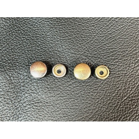 Lot de 5 boutons pression fort Line 20 – 13 mm - LAITONNÉ - Cuir en Stock