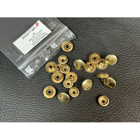 Lot de 5 boutons pression fort Line 20 – 13 mm - LAITONNÉ - Cuir en Stock