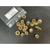 Lot de 5 boutons pression fort Line 20 – 13 mm - LAITONNÉ - Cuir en Stock