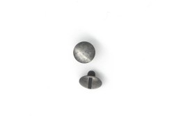 Lot de 5 vis chicago bombé - argent vieilli - Cuir en Stock