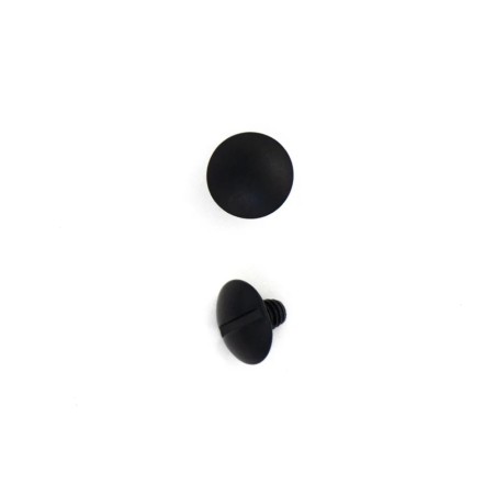 Lot de 5 vis chicago bombé - noir - Cuir en Stock