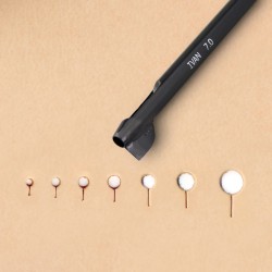 Emporte-pièces à frapper avec encoche pour Bouton de Col - Cuir en Stock