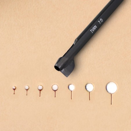 Emporte-pièces à frapper avec encoche pour Bouton de Col - Cuir en Stock