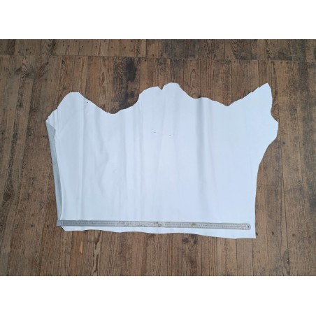 Demi peau de cuir de veau - blanc - Cuir en Stock