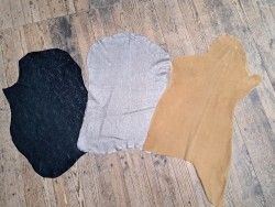 Lot de 3 peaux de cuir stretch - Cuir en Stock