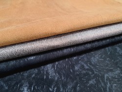 Lot de 3 peaux de cuir stretch - Cuir en Stock