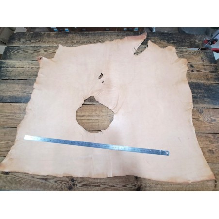 Collet de cuir de vache naturel – Tannage végétal 2ᵉ choix