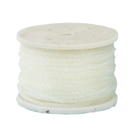 Canette de fil poissé / ciré (pour alêne à coudre) - blanc - Cuir en Stock