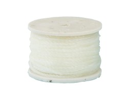 Canette de fil poissé / ciré (pour alêne à coudre) - blanc - Cuir en Stock