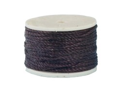 Canette de fil poissé / ciré (pour alêne à coudre) - marron - Cuir en Stock