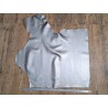 Demi-peau de cuir de taurillon métallisé - Gris clair