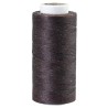 Bobine de fil fin polyester tressé poissé 0,4 mm x 244 m - MARRON - Cuir en Stock