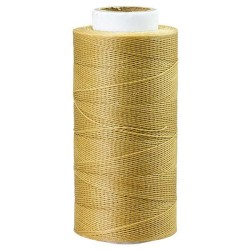 Bobine de fil fin polyester tressé poissé 0,4 mm x 244 m - NATUREL - Cuir en Stock