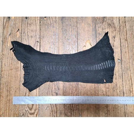 Lot de 2 pattes d'autruche - E - Marron/Nubuck gris - Cuir en Stock