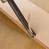 Lot de 4 abat-carres courbés avec manche en bois – Travail du cuir - Cuir en Stock