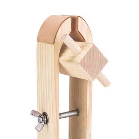 Valet de couture en bois - Pince à coudre le cuir - Cuir en Stock