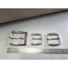 LOT de 3 boucles de ceinture - F - Nickelé - 25mm / 30mm