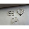 LOT de 3 boucles de ceinture - F - Nickelé - 25mm / 30mm