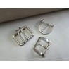 LOT de 3 boucles de ceinture - i - Nickelé - 30mm / 40mm