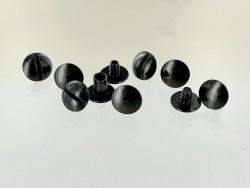 Lot de 5 vis chicago bombé - noir vieilli - Cuir en Stock
