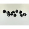 Lot de 5 vis chicago bombé - noir vieilli - Cuir en Stock