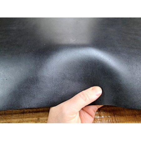 Collet de vache tannage végétal lisse - Noir- Cuirenstock