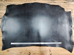 Collet de vache tannage végétal lisse - Noir- Cuirenstock