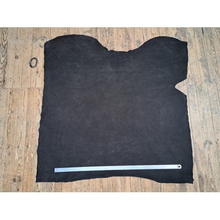 Peau de veau velours - GRIS ANTHRACITE - Cuir en stock
