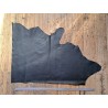 Grand morceau de cuir de vache grainé - Noir mat - A - Cuir en Stock