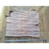 Demi-peau de cuir de veau façon lézard - Beige / Bordeaux nacré