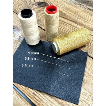 Fils poissés couture main cuir - Cuir en Stock