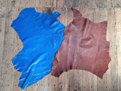 Lot de 2 peaux de cuir de moutons -D- Cuir en Stock