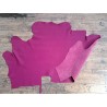 Demi-peau de cuir de taurillon - Rose fuchsia - Cuir en Stock