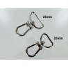 Mousqueton pivotant en arc 20mm - maroquinerie - porte-clés - départ de anse de sac - Cuir en Stock