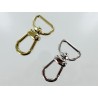 Mousqueton pivotant en arc 20mm - maroquinerie - porte-clés - départ de anse de sac - Cuir en Stock