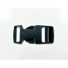 Fermoir boucle à clip réglable noir - 20mm - Cuir en Stock