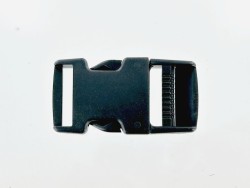 Fermoir boucle à clip réglable noir - 25mm - Cuir en Stock