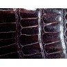 Cuir de crocodile - bordeaux satiné - Cuir en Stock