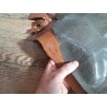 Lot de 2 peaux de cuir de lézard - B - Gris/Caramel