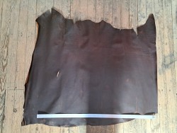 Demi-peau de cuir gras pullup - Marron - B - Cuir en Stock